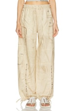 Acne Studios Pagino Baggy Cargo Trouser in Oat Beige, view 1, click to view large image.