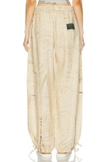 Acne Studios Pagino Baggy Cargo Trouser in Oat Beige, view 4, click to view large image.