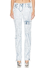 Acne Studios Denim Trouser in Light Blue & White, view 1, click to view large image.