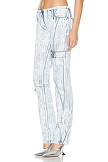 Acne Studios Denim Trouser in Light Blue & White, view 3, click to view large image.