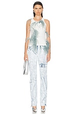 Acne Studios Denim Trouser in Light Blue & White, view 5, click to view large image.
