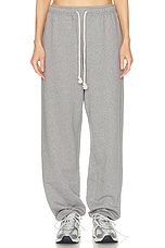 Acne Studios Frack Face Sweatpant in Light Grey Melange, view 1, click to view large image.