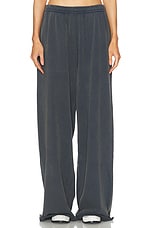 Acne Studios Felin Gothic Logo Sweatpant in Ocean Blue, view 2, click to view large image.