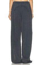 Acne Studios Felin Gothic Logo Sweatpant in Ocean Blue, view 5, click to view large image.