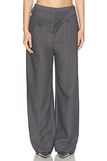 Acne Studios Plave Pinstripe Trouser in Grey Melange, view 1, click to view large image.