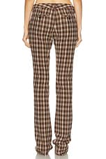 Acne Studios Pluffy Check Boucl Trouser in Beige & Brown, view 4, click to view large image.