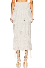 Acne Studios Rib Skirt in Ecru & White, view 3, click to view large image.