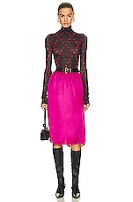 Acne Studios Skirt in Fuchsia Pink, view 4, click to view large image.