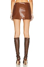 Acne Studios Mini Skirt in Brown, view 4, click to view large image.