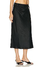 Acne Studios Bias Cut Skirt in Black, view 2, click to view large image.