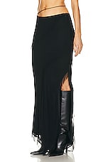 Acne Studios Leg Slit Low Rise Skirt in Black, view 3, click to view large image.