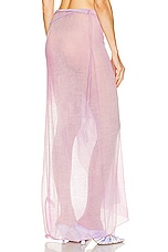 Acne Studios Printed Maxi Skirt in Orchid Purple, view 4, click to view large image.