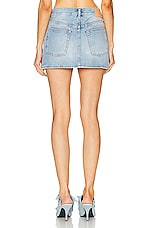 Acne Studios Denim Mini Skirt in Light Blue, view 3, click to view large image.