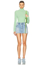 Acne Studios Denim Mini Skirt in Light Blue, view 4, click to view large image.
