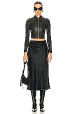Acne Studios Bias Skirt in Black, view 5, click to view large image.