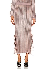 Acne Studios Knit Midi Skirt in Dusty Pink, view 1, click to view large image.
