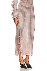 Acne Studios Knit Midi Skirt in Dusty Pink, view 2, click to view large image.