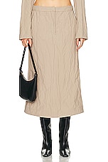 Acne Studios Straight Skirt in Cold Beige, view 1, click to view large image.