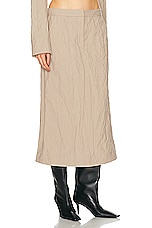 Acne Studios Straight Skirt in Cold Beige, view 2, click to view large image.
