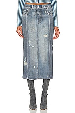Acne Studios Midi Skirt in Denim Blue, view 1, click to view large image.