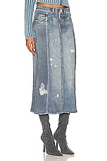 Acne Studios Midi Skirt in Denim Blue, view 2, click to view large image.