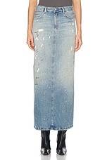Acne Studios Denim Skirt in Light Blue, view 1, click to view large image.