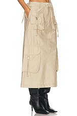 Acne Studios Ilana Cargo Skirt in Beige, view 2, click to view large image.