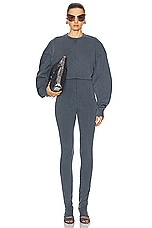 Acne Studios Long Sleeve Jumpsuit in Anthracite Grey, view 1, click to view large image.