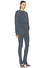 Acne Studios Long Sleeve Jumpsuit in Anthracite Grey, view 2, click to view large image.