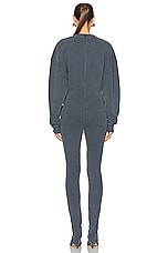 Acne Studios Long Sleeve Jumpsuit in Anthracite Grey, view 3, click to view large image.
