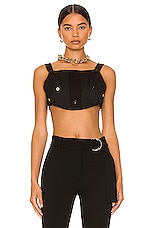 Acne Studios Seri Crop Top in Black, view 1, click to view large image.