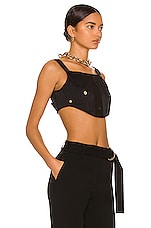 Acne Studios Seri Crop Top in Black, view 2, click to view large image.