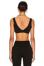 Acne Studios Seri Crop Top in Black, view 3, click to view large image.