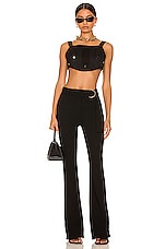 Acne Studios Seri Crop Top in Black, view 4, click to view large image.