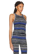 Acne Studios Knit Tank Top in Dark Blue & Multi, view 2, click to view large image.