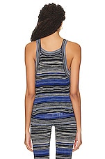 Acne Studios Knit Tank Top in Dark Blue & Multi, view 3, click to view large image.