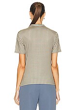 Acne Studios Collared Blouse in Brown & Multi, view 3, click to view large image.