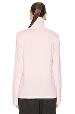 Acne Studios Turtleneck Long Sleeve Top in Powder Pink, view 3, click to view large image.
