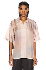Acne Studios Button Up Pocket Top in Pink, view 1, click to view large image.