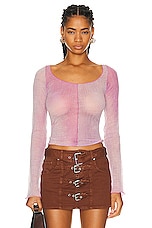 Acne Studios See Through Top in Orchid Purple, view 1, click to view large image.