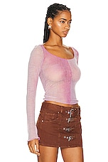 Acne Studios See Through Top in Orchid Purple, view 2, click to view large image.