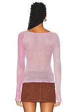 Acne Studios See Through Top in Orchid Purple, view 3, click to view large image.