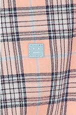 Acne Studios Face Flannel Shirt in Pink & Blue, view 5, click to view large image.
