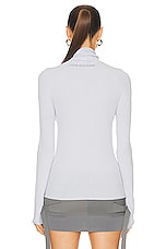Acne Studios Turtleneck Long Sleeve Top in Ice Blue, view 3, click to view large image.