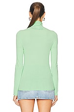 Acne Studios Turtleneck Knit Top in Light Green, view 3, click to view large image.