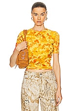 Acne Studios Blurry Daisy Tee in Yellow Multi, view 1, click to view large image.