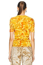 Acne Studios Blurry Daisy Tee in Yellow Multi, view 3, click to view large image.