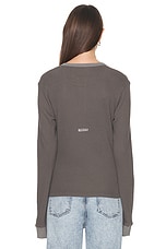 Acne Studios Vintage Henley in Faded Black, view 3, click to view large image.