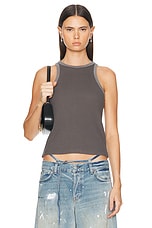 Acne Studios Basic Tank Top in Faded Black, view 1, click to view large image.