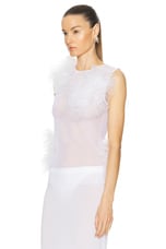 Acne Studios Sleeveless Top in White, view 3, click to view large image.